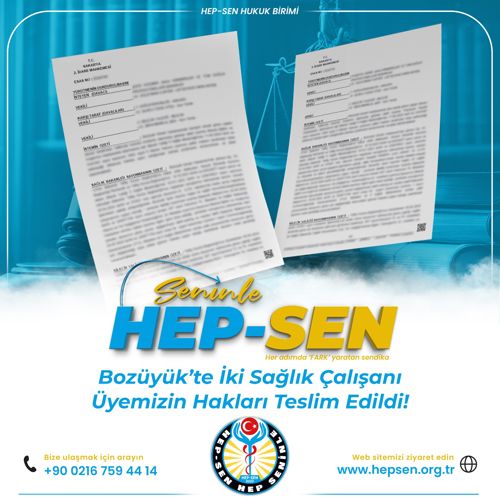 Bozüyük te İki Sağlık Çalışanı Üyemizin Hakları Teslim Edildi